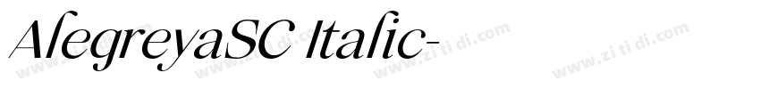 AlegreyaSC Italic字体转换